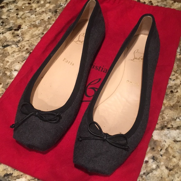 Christian Louboutin Wool Ballet Flats 